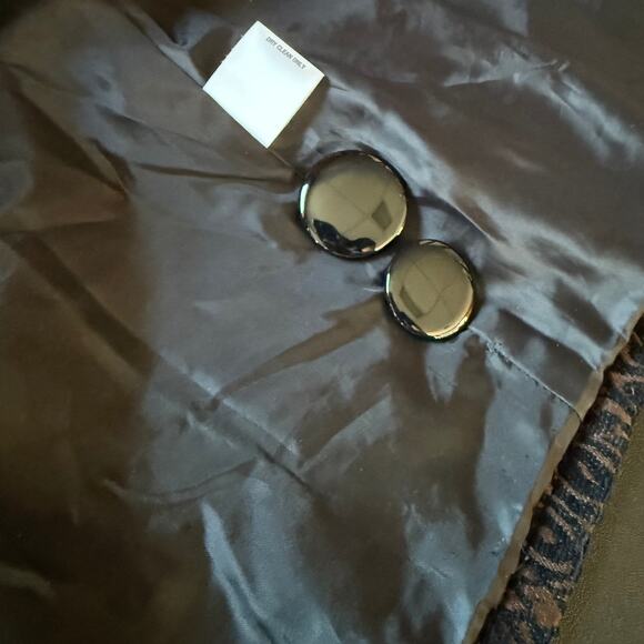 ROZ & ALI Sz L Velvet Burnout Witchcore Coat Black Bronze Gothic Dark Academia - Picture 9 of 11